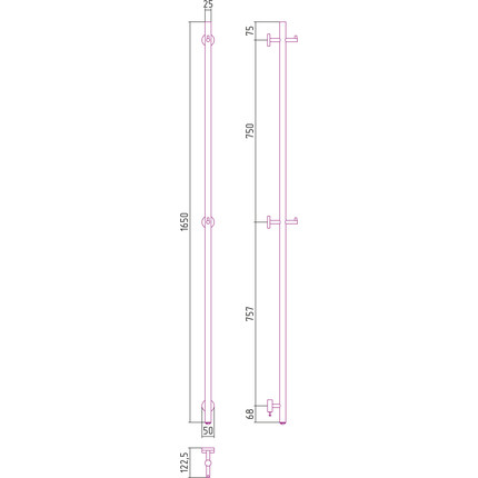Полотенцесушитель электрический Сунержа Аскет 1650 мм 03-0850-1650, золото - фото 5
