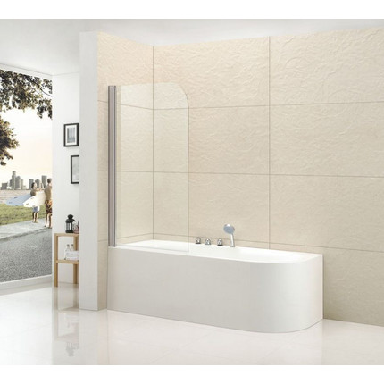 Шторка для ванны Cezares 80 см ECO-O-V-1-80/140-C-Cr, хром/прозрачное - фото 