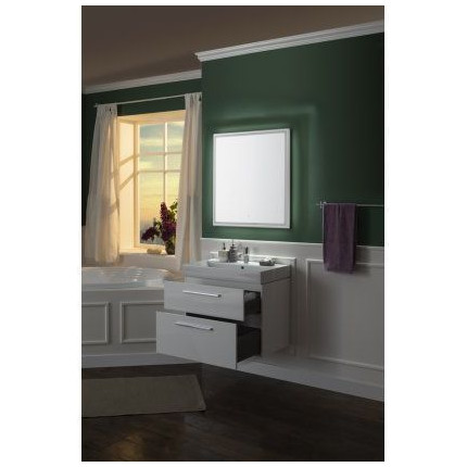 Тумба подвесная с раковиной Aquanet Nova 75 см 242262, белый, Цвет фасада: белый - фото 11