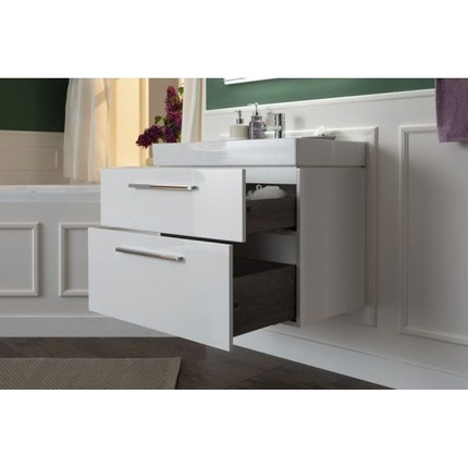 Тумба подвесная с раковиной Aquanet Nova 75 см 242262, белый, Цвет фасада: белый - фото 13