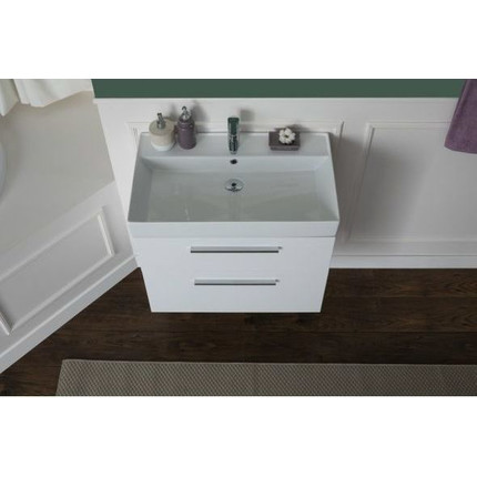 Тумба подвесная с раковиной Aquanet Nova 75 см 242262, белый, Цвет фасада: белый - фото 14