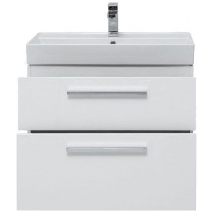 Тумба подвесная с раковиной Aquanet Nova 75 см 242262, белый, Цвет фасада: белый - фото 4