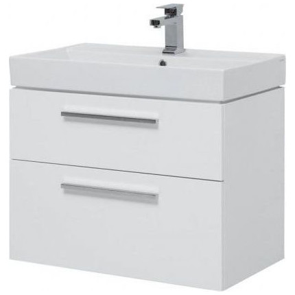 Тумба подвесная с раковиной Aquanet Nova 75 см 242262, белый, Цвет фасада: белый - фото 7