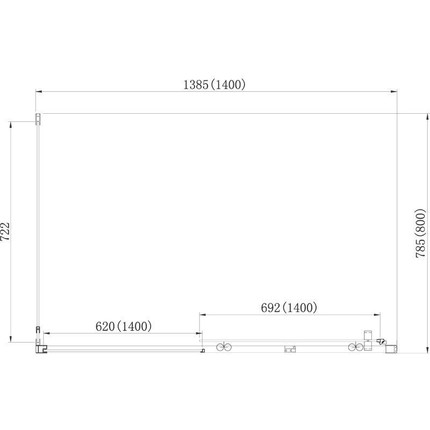 Душевое ограждение Aquanet Alfa NAA1131 140x80 см, хром/прозрачное - фото 5