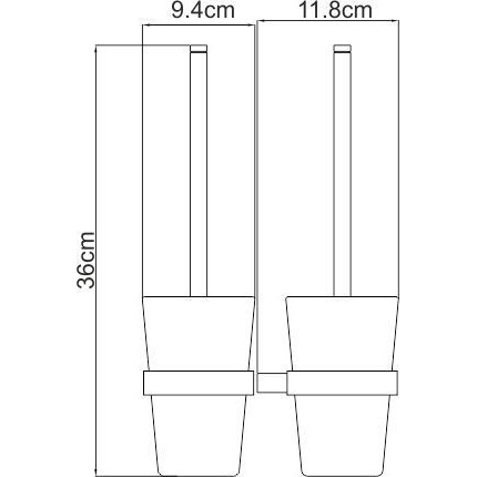 Ёршик для унитаза WasserKraft Sauer K-7927, цвет золото - фото 4