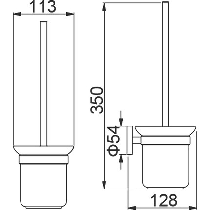 Ёршик для унитаза Timo Saona 13061/03, цвет чёрный - фото 2