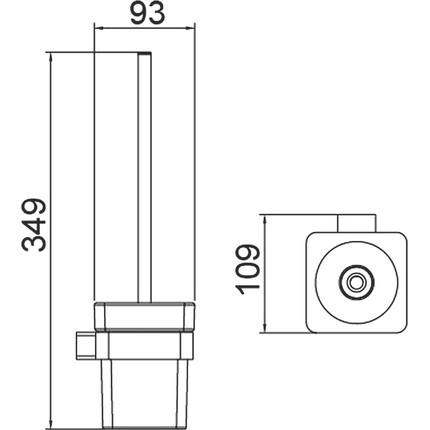 Ёршик для унитаза Timo Selene 14061/03, цвет чёрный - фото 3