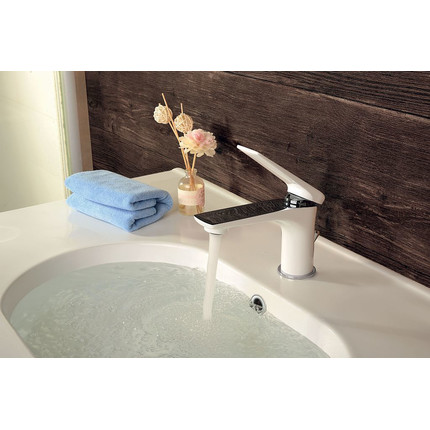 Смеситель для раковины Lemark Allegro LM5906CW, хром/белый - фото 4