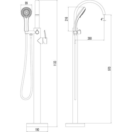 Смеситель для ванны Lemark Atlantiss LM3244C - фото 4