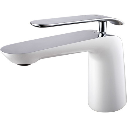 Смеситель для раковины Lemark Melange LM4906CW, хром/белый - фото 