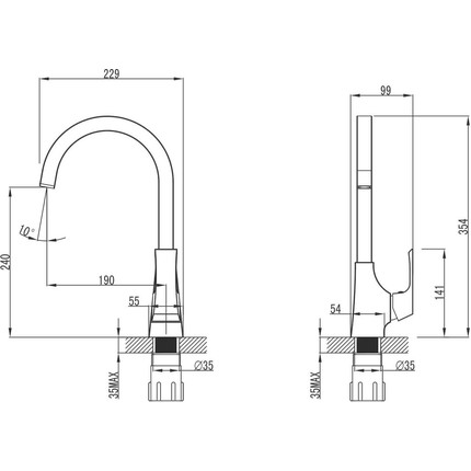 Смеситель для кухни Lemark Unit LM4555C - фото 10