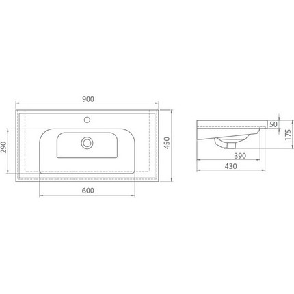 Тумба напольная с раковиной Opadiris Палермо 90 см, орех - фото 8