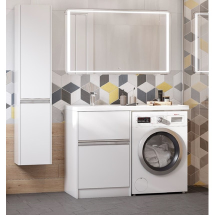 Раковина над стиральной машиной Акватон Лондри 120 см 1A72843KLH01L (раковина слева) - фото 6