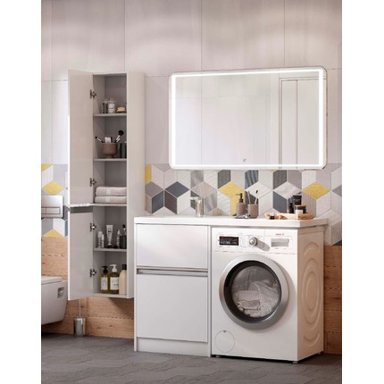 Раковина над стиральной машиной Акватон Лондри 120 см 1A72843KLH01L (раковина слева) - фото 7