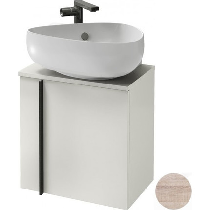 Тумба подвесная с раковиной Jacob Delafon Nouvelle Vague 45 см R EB3045D-E73, фактурный дуб - фото 