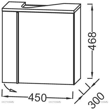 Тумба подвесная с раковиной Jacob Delafon Nouvelle Vague 45 см R EB3045D-E73, фактурный дуб - фото 3