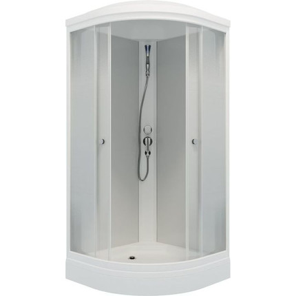 Душевая кабина Triton Лайт А ДН4 100х100 см, белый/матовое - фото, картинка  Душевая кабина Triton Лайт А ДН4 100х100 см, белый/матовое - фото