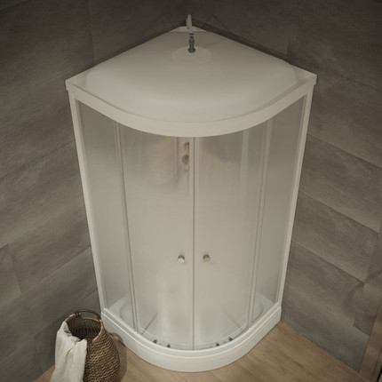 Душевая кабина Triton Лайт А ДН4 100х100 см, белый/матовое - фото, картинка 4 Душевая кабина Triton Лайт А ДН4 100х100 см, белый/матовое - фото 4