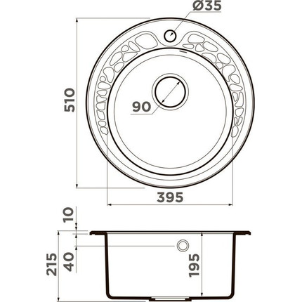 Кухонная мойка Omoikiri Tovada 51 BL 4993369, чёрный, Цвет производителя: чёрный - фото 2