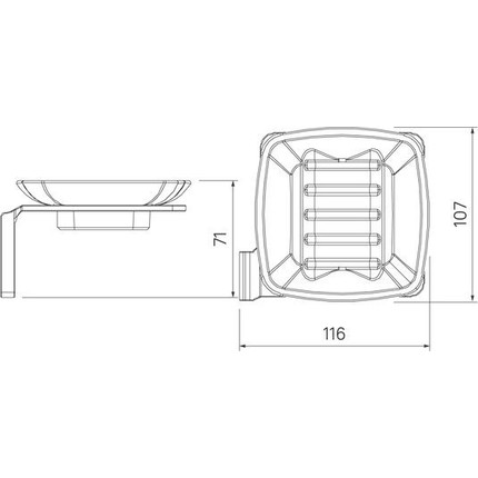 Мыльница Iddis Slide SLIGMG0i42, цвет графитовый - фото 4