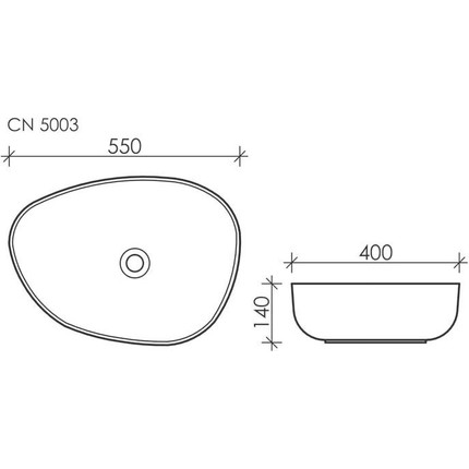 Раковина-чаша Ceramicanova Element 55 см CN5003 - фото 5