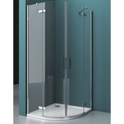 Душевое ограждение BelBagno 100х100 см KRAFT-R-2-100-C-Cr, хром/прозрачное - фото 