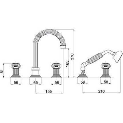 Смеситель для ванны Cezares APHRODITE-BVD-01-Sw, Цвет производителя: хром - фото 3