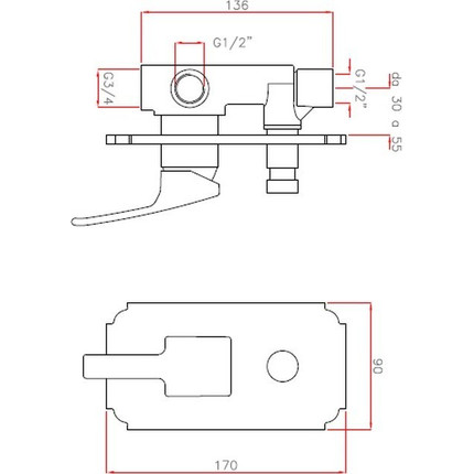 Смеситель для ванны Cezares LEGEND-VDIM-03/24, золото, Цвет производителя: золото - фото 2