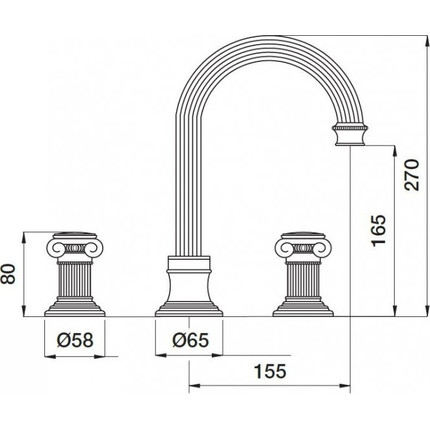 Смеситель для раковины Cezares APHRODITE-BLS2-A-01-Sw, Цвет производителя: хром - фото 3