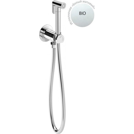 Набор для гигиенического душа Cezares LEAF-DIF-BIO (с прогрессивным картриджем​) белый матовый, Цвет производителя: белый матовый - фото 