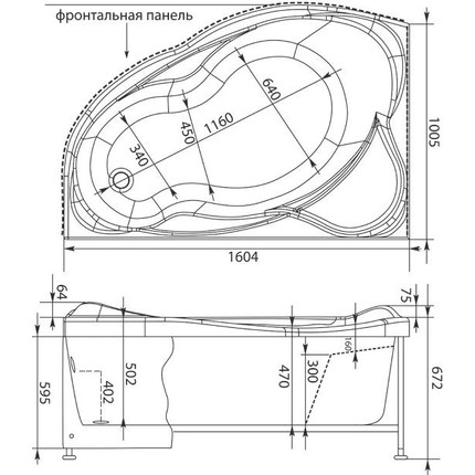 Ванна акриловая Aquanet Jamaica 160x100 см 203986 L - фото, картинка 23 Ванна акриловая Aquanet Jamaica 160x100 см 203986 L - фото 23
