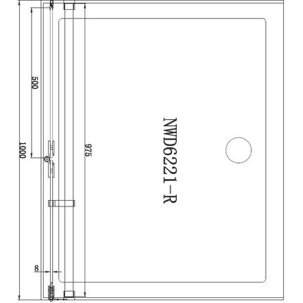Душевая дверь Aquanet Beta NWD6221 100 см (стекло 8 мм) хром/прозрачное R - фото 6