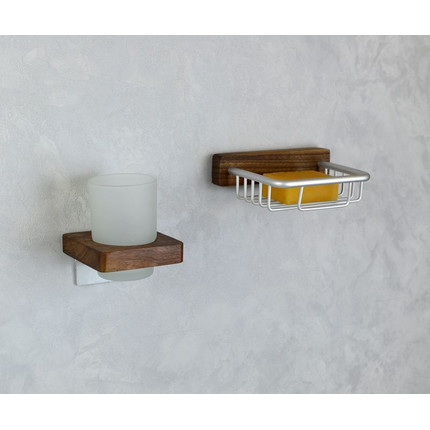 Мыльница Bronze de luxe Forest 10703C, цвет орех/хром матовый - фото 4