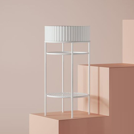 Раковина с металлической консолью ArtCeram Vogue 44 см OSL010 01 00, белый матовый - фото, картинка  Раковина с металлической консолью ArtCeram Vogue 44 см OSL010 01 00, белый матовый - фото