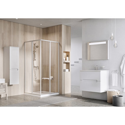 Душевое ограждение Ravak Supernova SRV2-S+SRV2-S-75x75 см 14V30UO2Z1 сатин/прозрачное - фото 3