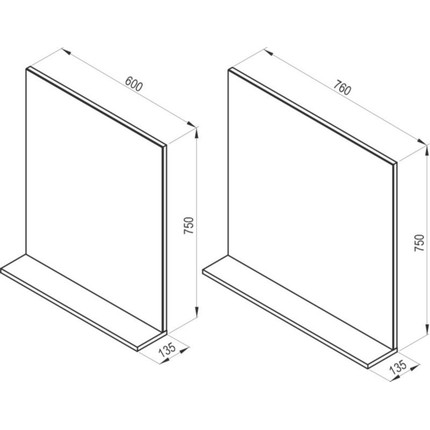 Зеркало Ravak Rosa II 75 см X000001296, белый - фото 6