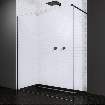 Душевая перегородка Radaway Modo New Black II 55x200 см 389055-54-01 (стекло 8 мм), черный/прозрачное - фото 