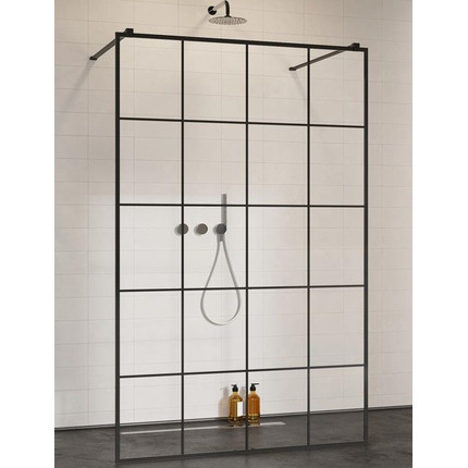 Душевая перегородка Radaway Modo X Black I Factory 160x200 см 388364-54-57 (стекло 10 мм), черный/прозрачное - фото 