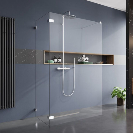 Душевое ограждение Radaway Euphoria Walk-in VI 140x80 см (стекло 8 мм), хром/прозрачное - фото 