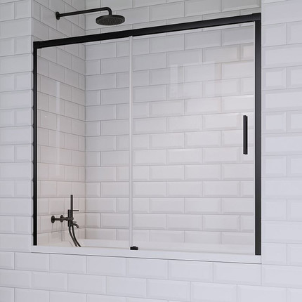 Шторка для ванны Radaway Idea Black PN DWJ 170 см 10003170-54-01L, черный/прозрачное - фото 