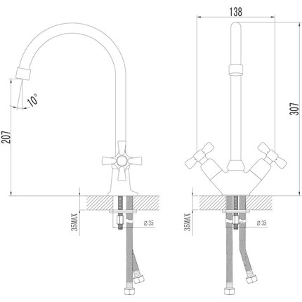Смеситель для кухни Lemark Benefit LM2505C - фото 6