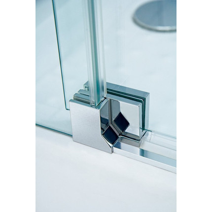 Душевое ограждение Cezares 70-80x100 см SLIDER-AH-1-100-70/80-C-Cr (стекло 8 мм) хром/прозрачное - фото 3