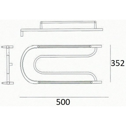 Полотенцесушитель водяной с боковым подключением Terminus Фокстрот 320х500 мм 4620768881015 - фото 3
