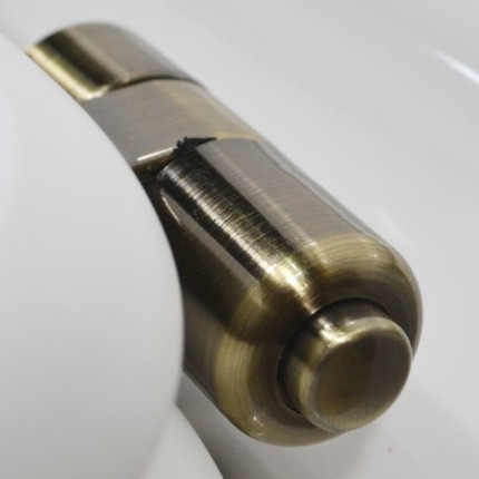 Сиденье с крышкой для унитаза Magliezza микролифт 9000B-BR, петли бронза - фото 3