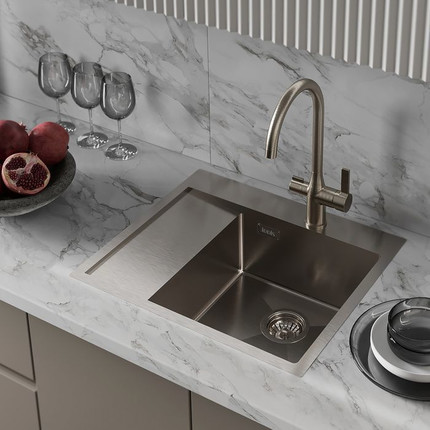 Кухонная мойка Iddis Haze HAZ59SRi77 1,2 мм, сатин L - фото 3