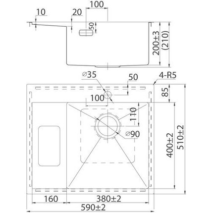 Кухонная мойка Iddis Haze HAZ59SRi77 1,2 мм, сатин L - фото 4