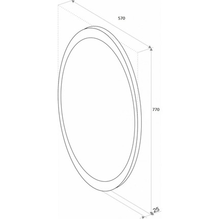 Зеркало Art&Max Ovale Led 57 см AM-Ova-570-770-DS-F-H - фото 6