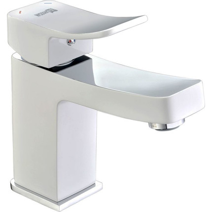 Смеситель для умывальника WasserKraft Aller 1063WHITE, белый/хром - фото 