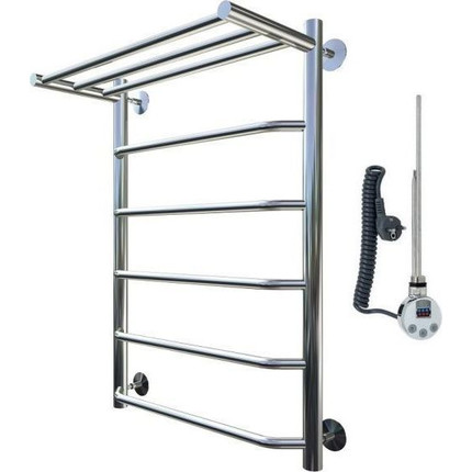 Полотенцесушитель электрический Тругор Браво ТЭН1 с полкой П6 400х800 мм (возможность скрытого подключения) 00-00018676 - фото 