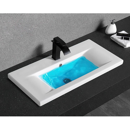 Раковина врезная на столешницу CeramaLux N 100 см 9393-100 - фото, картинка 2 Раковина врезная на столешницу CeramaLux N 100 см 9393-100 - фото 2